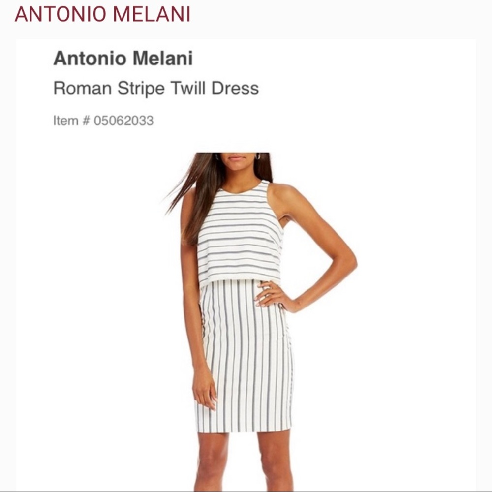 Antonio Melani Roman Stripe Twill Dress